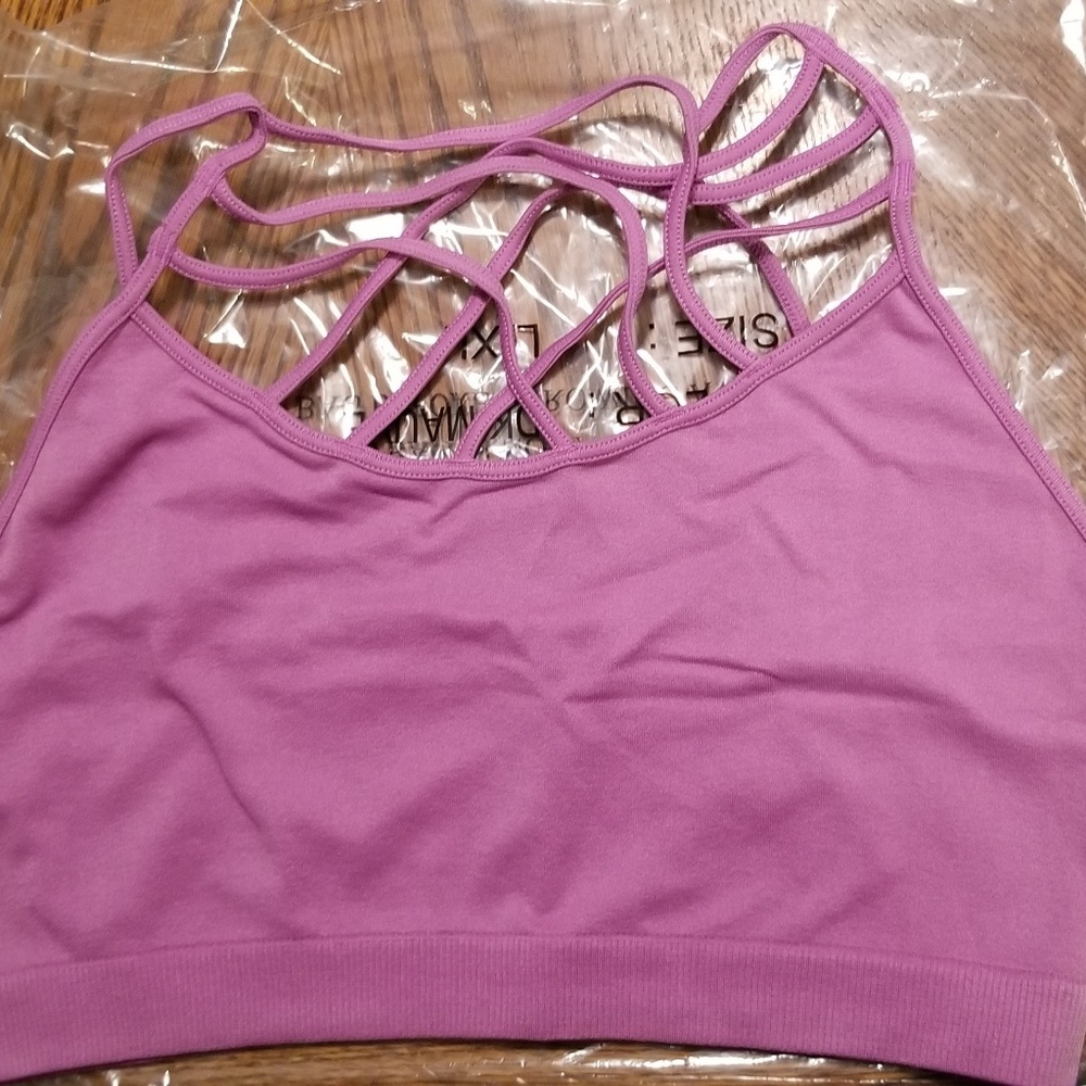 Mauve Triple Cross Bralette - Picture 2 of 2